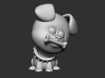 Dog Sculpture Pen Holder 3d digital download