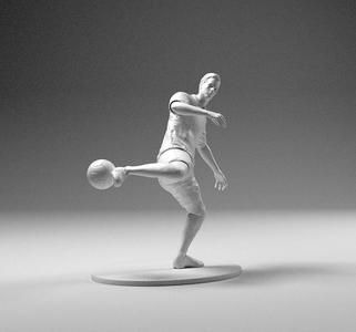 Footballer 02 Footstrike 06 Stl
