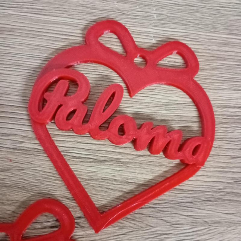 5 x Paloma, Personalized Christmas tree ball