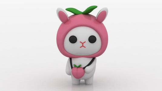 FEMALE RABBIT ANIMAL TOY 3D PRINTABLE MODEL