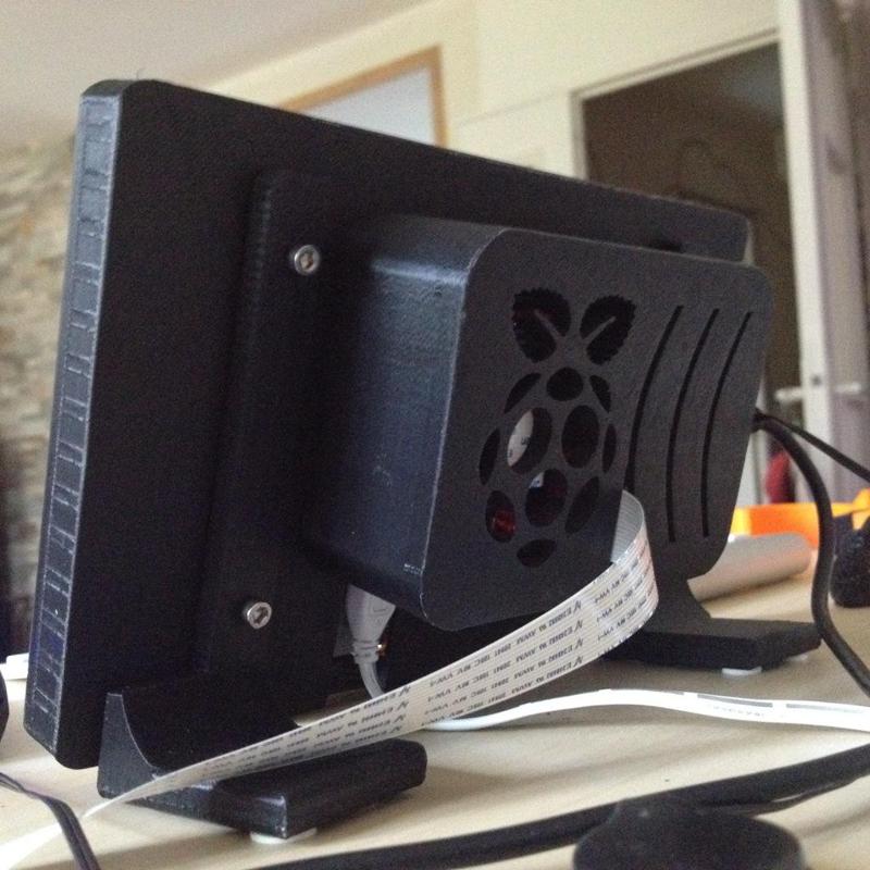 Remix of "Back.stl" from "Raspberry Pi 7in display Case and stand" by Bigfella 