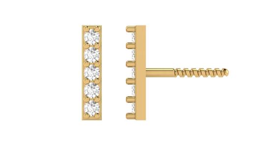 I Letter Alphabets Studs Earrings