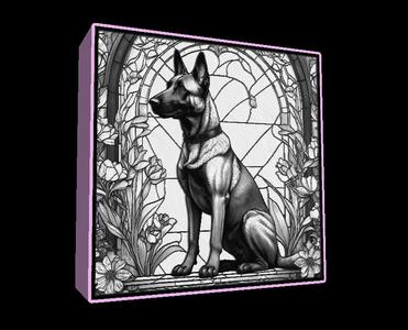 Lightbox Belgian Malinois lithophane