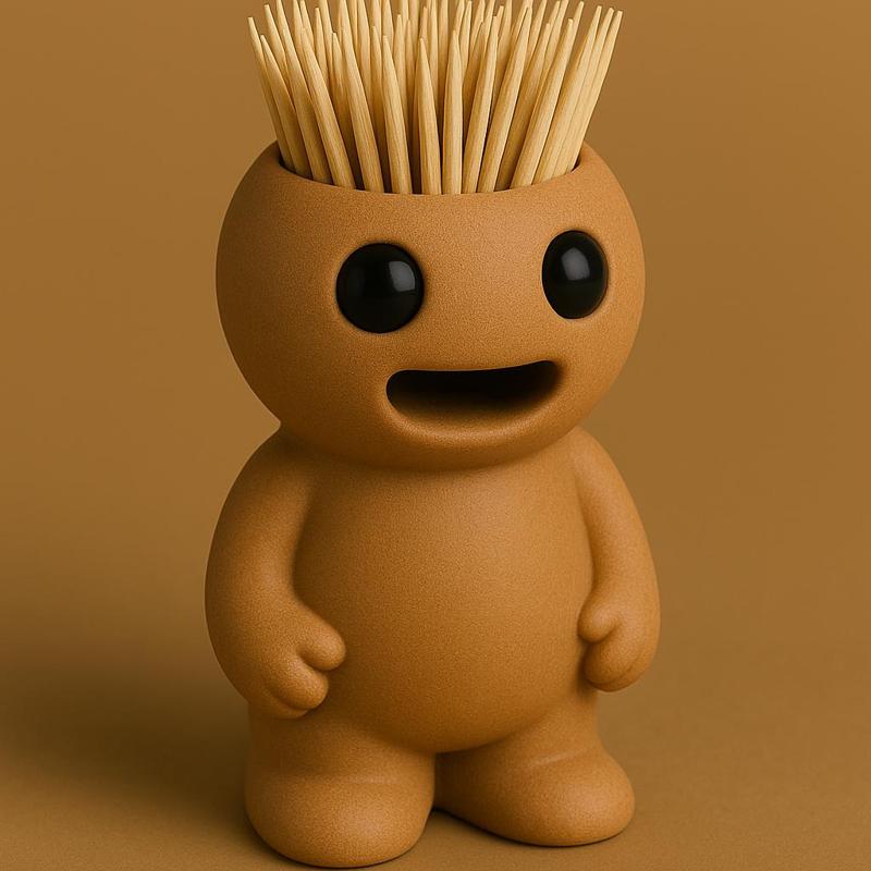 Happy Bubblehead – 3D Printable Cartoon Figurine with Open Top