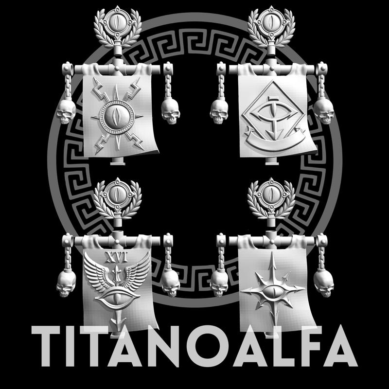 Children of Horus backpack banners