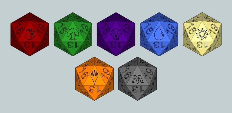 MTG Dado Cartas Magic contador de vidas D20