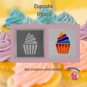 Cupcake Stencil