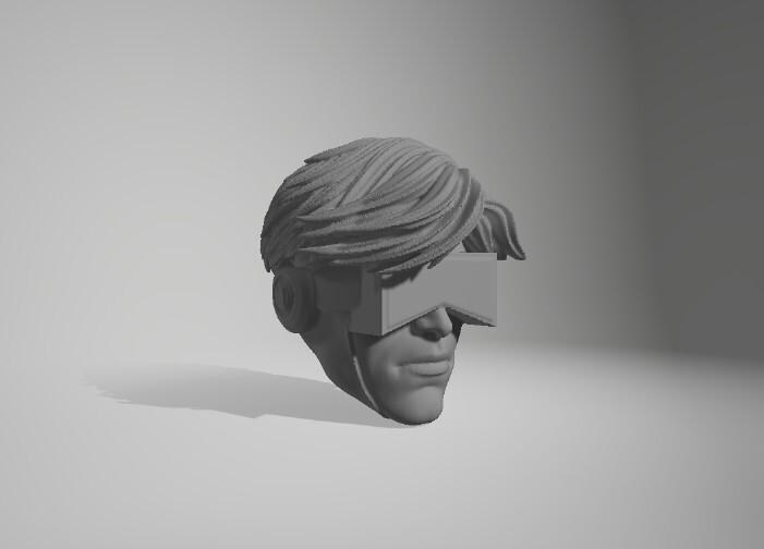 Mimic X-men Custom head - Marvel Legends