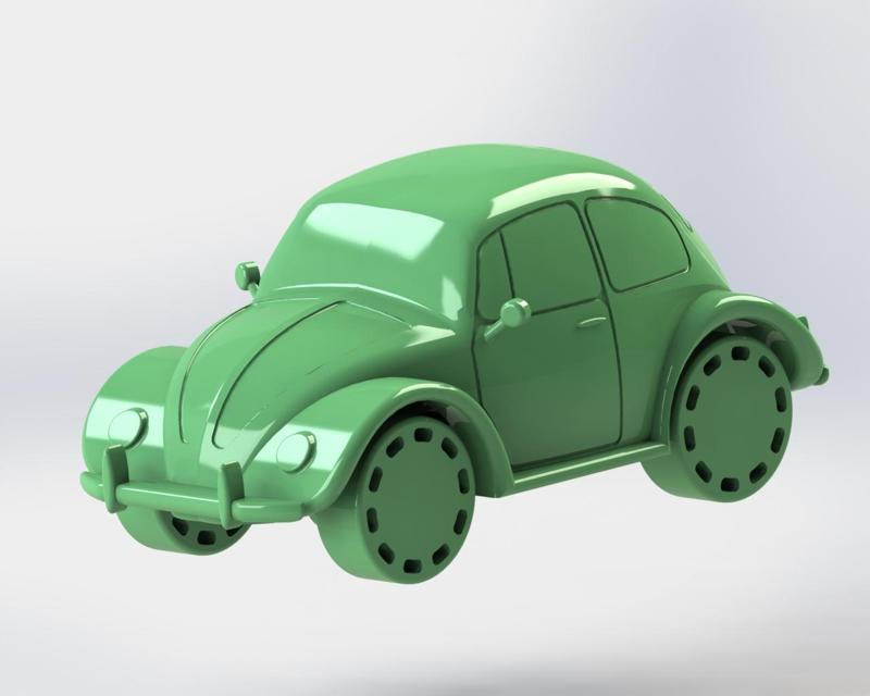 V08 VW Beetle toy car with suspension V08 VW Beetle