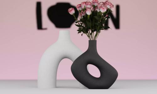 3D Printable Vase Set of2 Models Modern Decorative STL Files