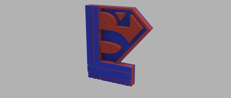 3D MULTICOLOR LOGO/SIGN - Supercorp