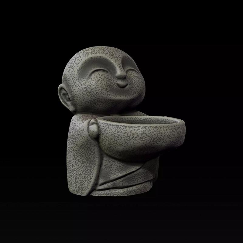 Jizo Buddha statue LED candle holder