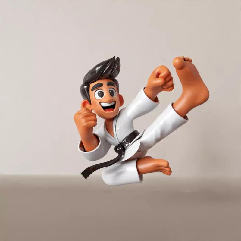 Karate Fighter 3D Model Martial Arts STL for Printing