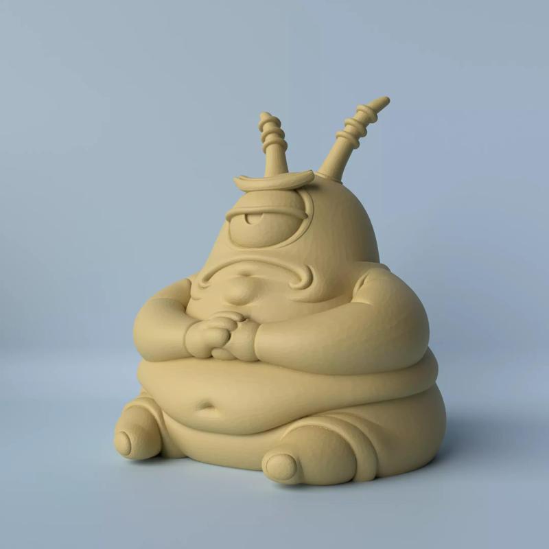 Chubby Plankton Funny Decorative Sculpture