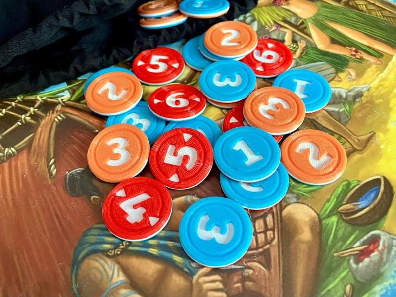 Price/Fish Tokens for Hawaii Board Game