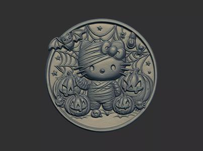 halloween meow decor cnc model