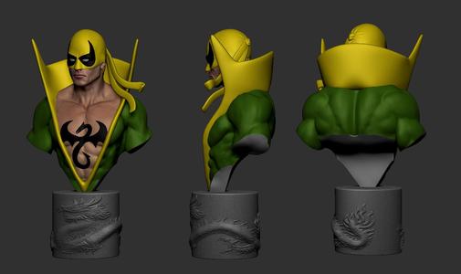 Iron Fist Bust 3D print model