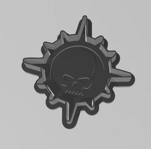 iron halo skull adeptus sons of medusa space marines war and hammer stamp + cutter