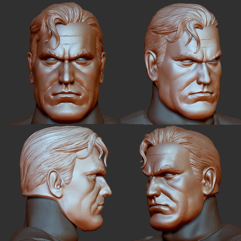 Superman of Kingdom Come figure head scuplt