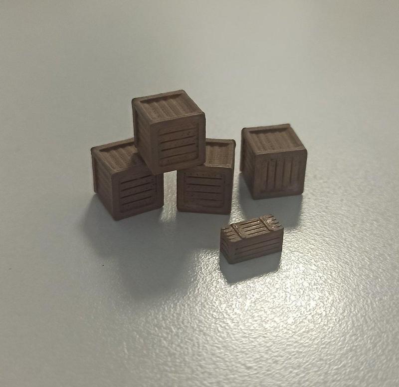 Small Wooden Box HO Scale 1:87