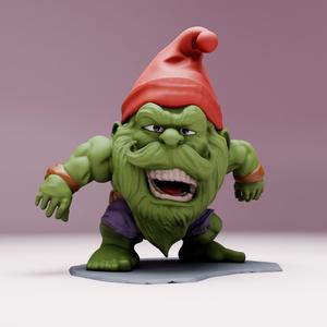 Angry garden gnome