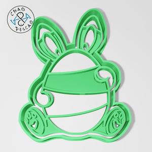 Easter  Egg Bunny - Cookie Cutter - Fondant