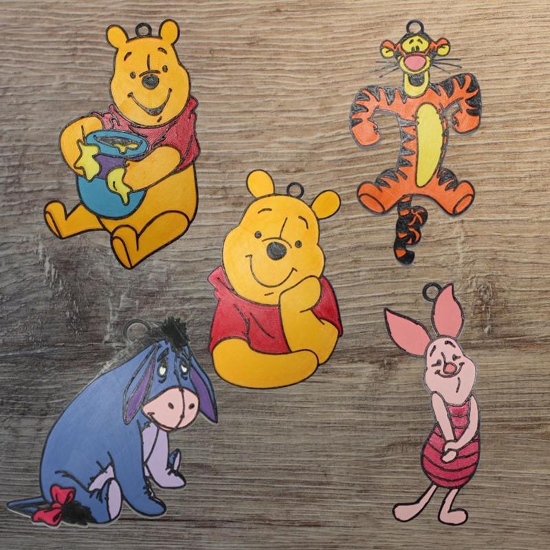 Pack 5 Disney Winnie the Pooh ornaments