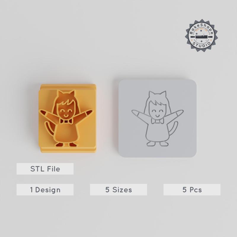 Halloween Cat Stamp Tile Set, 5 Sizes 20-40mm, Perfect for Clay, Cookies & Fondant PRODUCT_5659