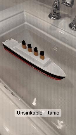 Unsinkable Titanic Floating Toy