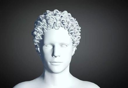 3D Hair style for Man 78 3D model