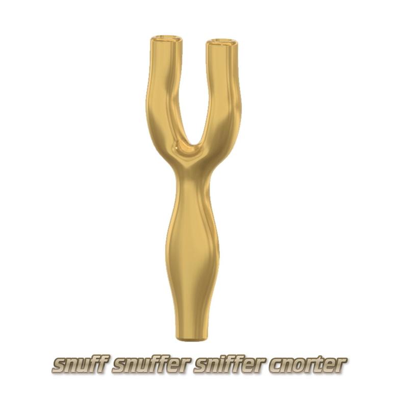 tobacco snuff snuffer sniffer cnorter nasal inhalation tube Two Hose Snuff Tube Snorters Double Tube Sniffer vts21 for 3d-print and cnc