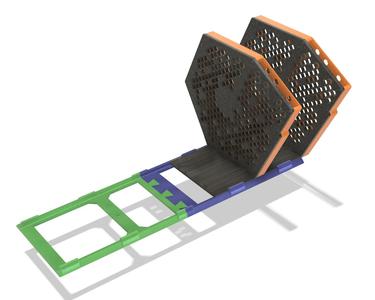 Roller Variant of Top Rail with Click System