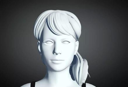 3D Hair style for Female 43 3D model