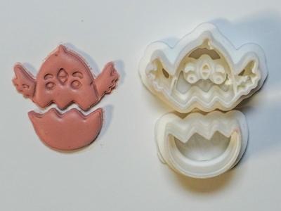 Chicken Egg Polymer Clay Cutter Earrings Necklace