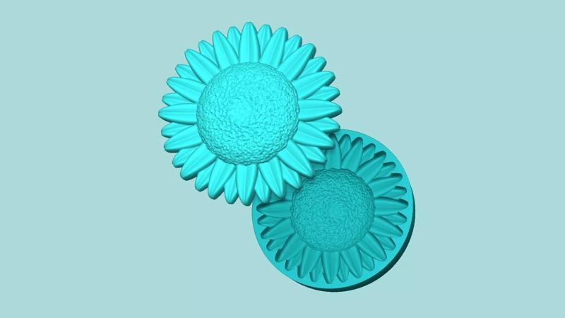 Sunflower 13 - Silicone Mold Maker - Template
