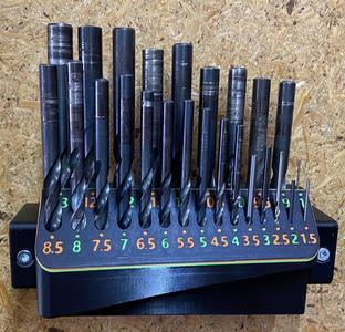 Drill bit storage rack Ø1–Ø 13 mm
