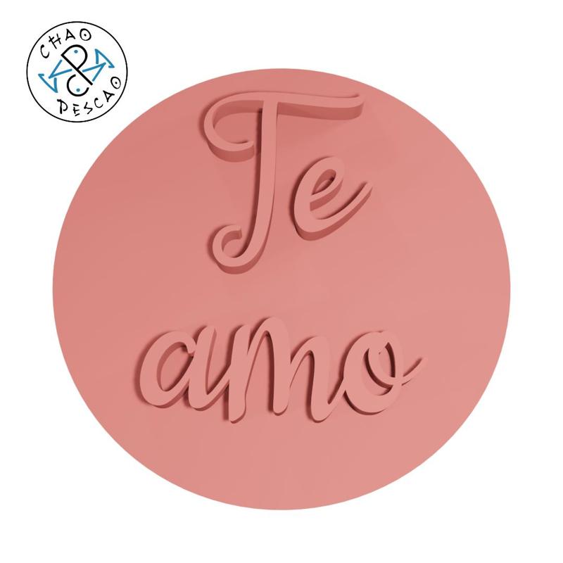Te Amo - Stamp (1) - Embossed + Debossed - Cookie Cutter - Fondant - Polymer Clay
