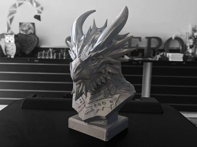 Iron Dragon Bust