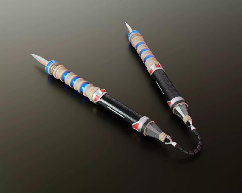 Apex Legends Ash Heirloom Strongest Link nunchaku cosplay props