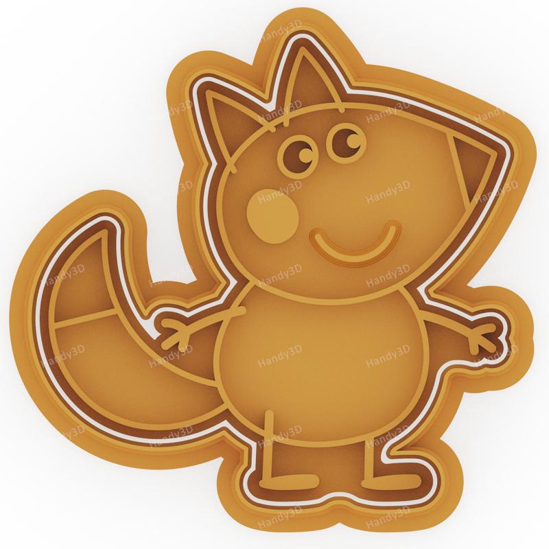 Freddy Fox Cookie Cutter & Stamp - 8 cm