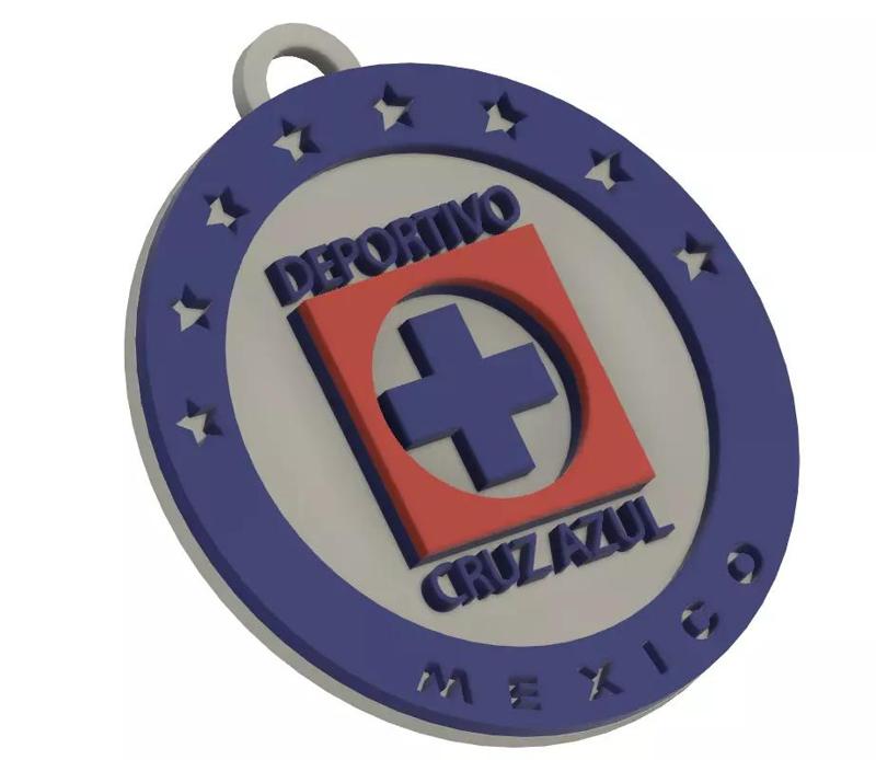 Deportivo Cruz Azul 3dprintable key chain