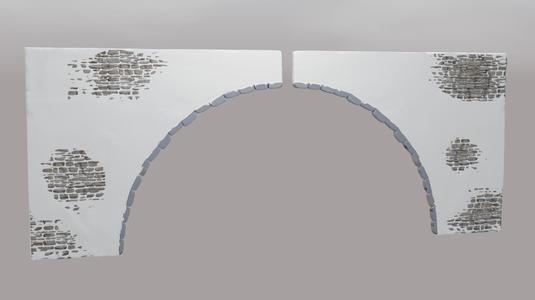 2 Half arches of stone walls