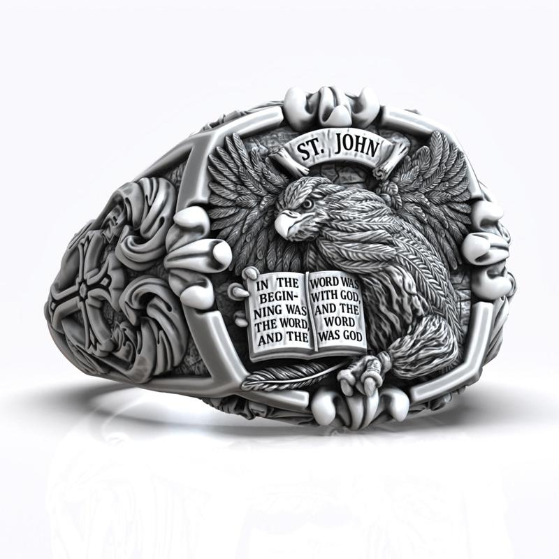 Saint John Eagle Apostle Evangelist Cross Signet