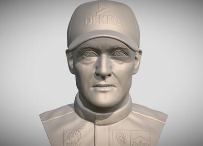 Michael Schumacher bust for 3D printing