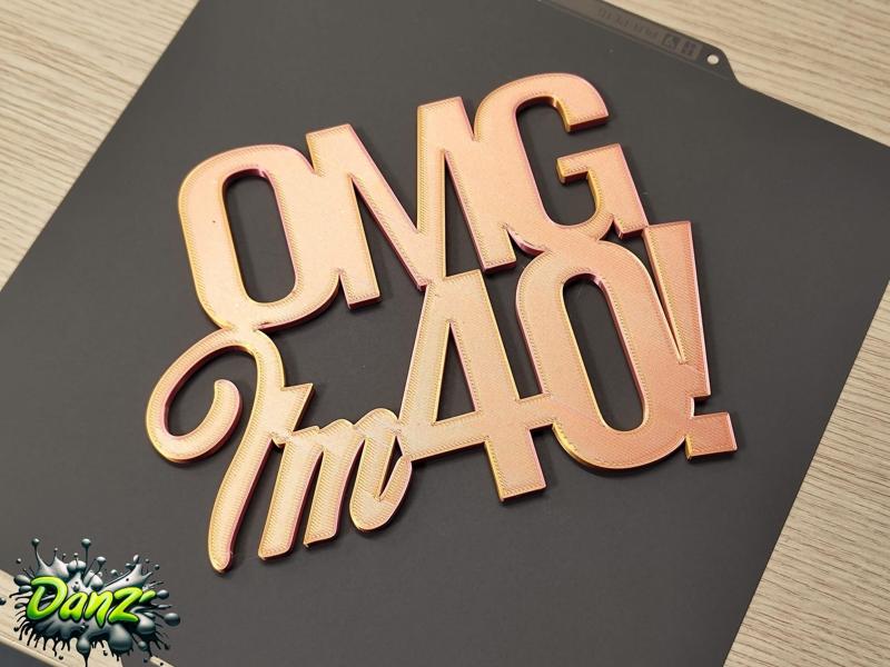 Cake Topper OMG I'm 40 years Birthday