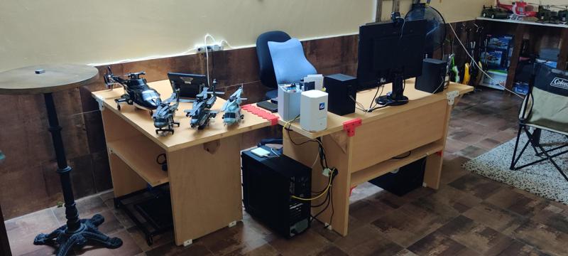 3D Printed Parts for DIY Furniture - L Shape Big Office Table