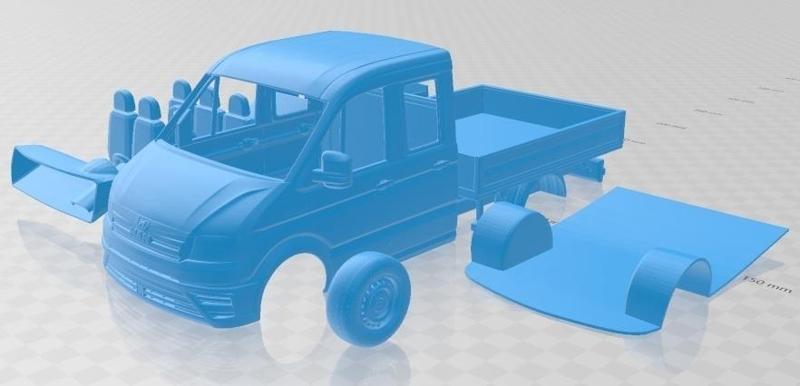 MAN TGE L1 2017 Crew Cab Platform Printable Truck