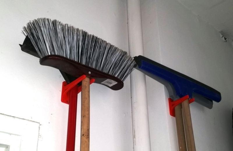 Broom and wiper hanger