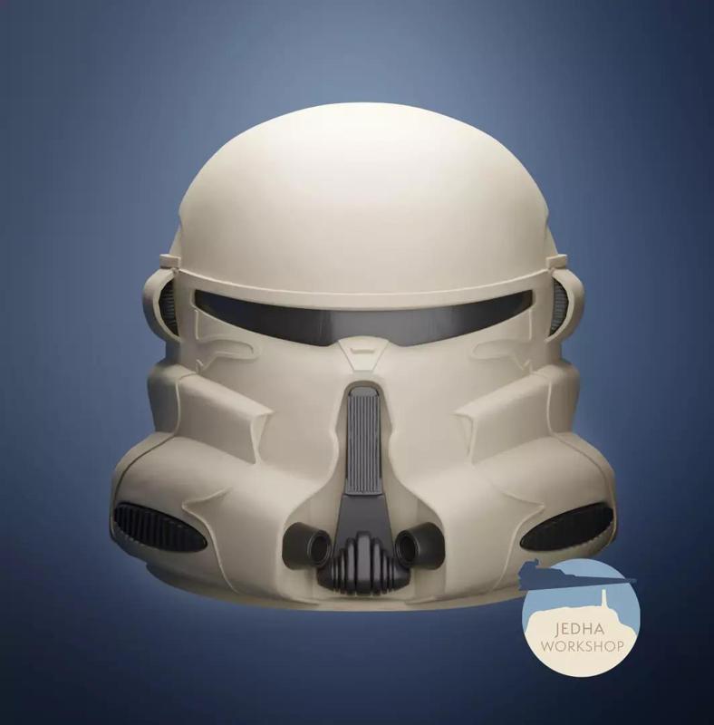 Star Wars Airborne Trooper Realistic Style 3D Helmet Files
