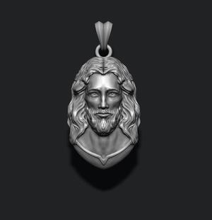 Jesus pendant v3 3D print model